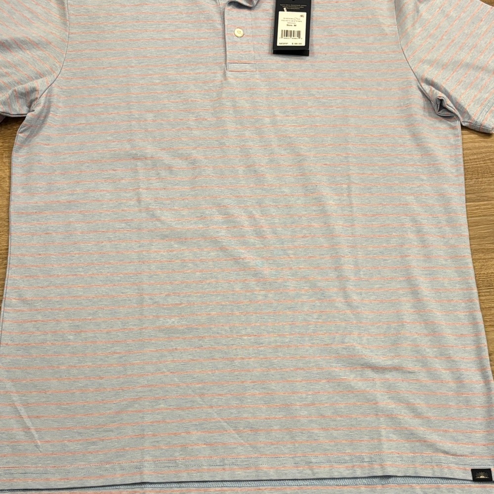 NWT - Faherty Reserve Light Blue Polo with coral Shirt - Picture 8 of 10